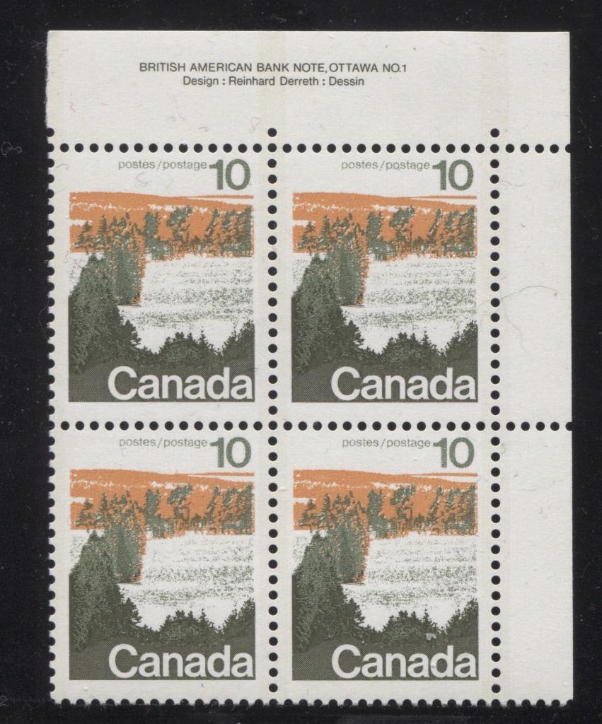 Canada #594i (SG#702) 10c Forest 1972-1978 Caricature Issue Type 1, 3 mm OP-2 Tag, Paper Type 1 Plate 1 UR VF-75 NH Brixton Chrome 