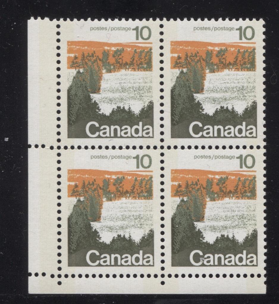 Canada #594iii (SG#702p) 10c Forest 1972-1978 Caricature Issue Type 1, W2B Tag, Paper Type 2 Blank LL VF-80 NH Brixton Chrome 
