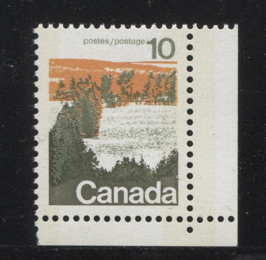 Canada #594iii (SG#702p) 10c Forest 1972-1978 Caricature Issue Type 1, W2B Tag, Paper Type 6 VF-84 NH Brixton Chrome 