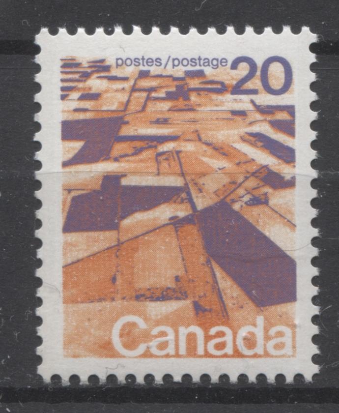 Canada #596 (SG#704) 20c Prairies 1972-1978 Caricature Issue GT-2 OP-4 Tagging Paper Type 1 VF-75 NH Brixton Chrome 