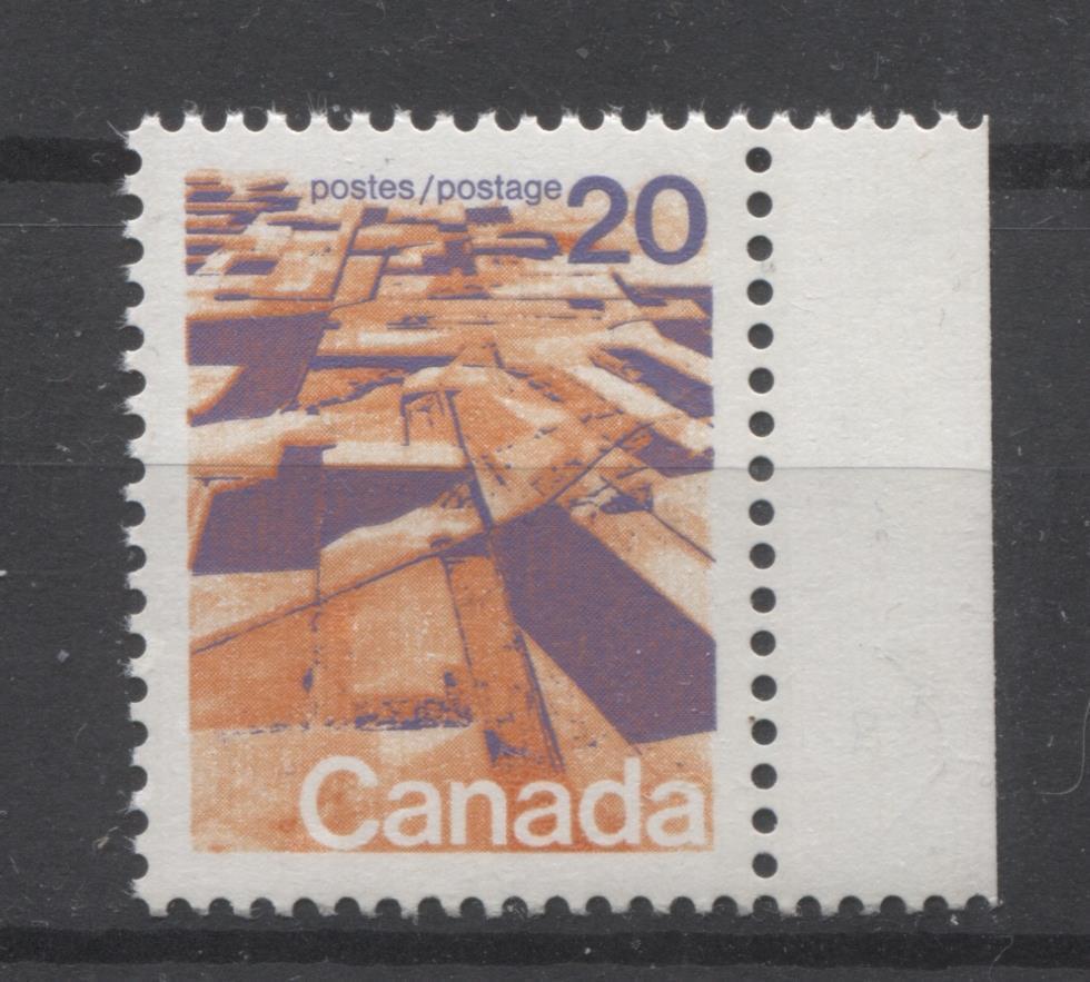 Canada #596 (SG#704) 20c Prairies 1972-1978 Caricature Issue GT-2 OP-4 Tagging Paper Type 10 VF-84 NH Brixton Chrome 