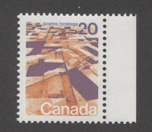 Canada #596 (SG#704) 20c Prairies 1972-1978 Caricature Issue GT-2 OP-4 Tagging Paper Type 12 VF-80 NH Brixton Chrome 