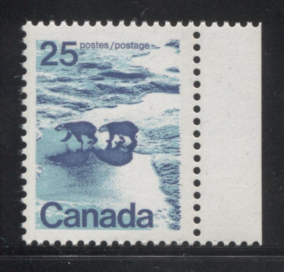 Canada #597 (SG#705) 25c Polar Bears 1972-1978 Caricature Issue GT-2 OP-4 Tagging Paper Type 1 VF-75 NH Brixton Chrome 