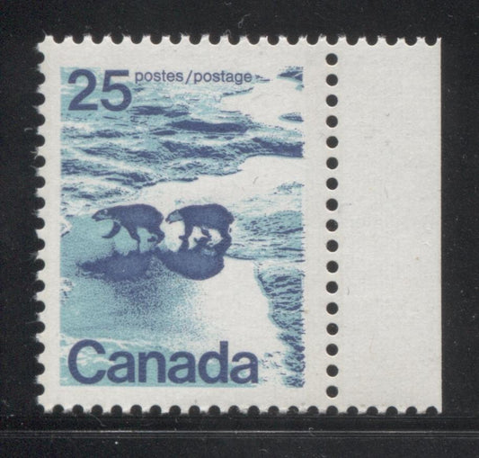 Canada #597 (SG#705) 25c Polar Bears 1972-1978 Caricature Issue GT-2 OP-4 Tagging Paper Type 1 VF-75 NH Brixton Chrome 