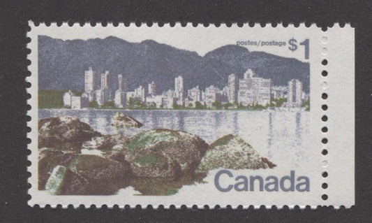 Canada #600 (SG#707) $1 Vancouver 1972-1978 Caricature Issue Paper Type 10 VF-75 NH Brixton Chrome 
