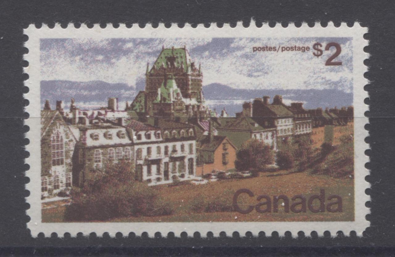 Canada #601 (SG#708) $2 Quebec 1972-1978 Caricature Issue Paper Type 10 Plate 2 VF-84 NH Brixton Chrome 