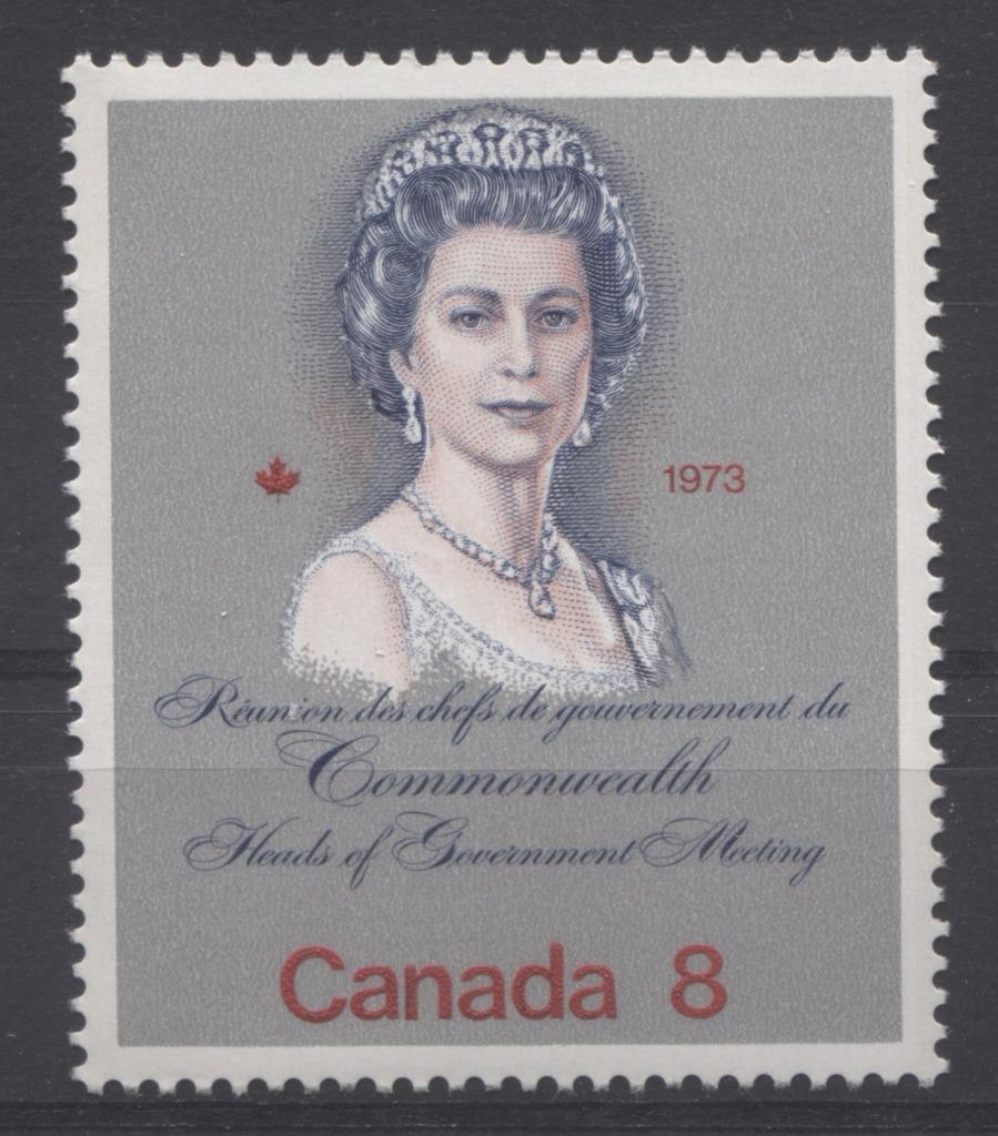 Canada #620 (SG#759) 8c Multicoloured Queen Elizabeth II 1973 Royal Visit Issue "DF" Paper Type 3 VF-84 NH Brixton Chrome 