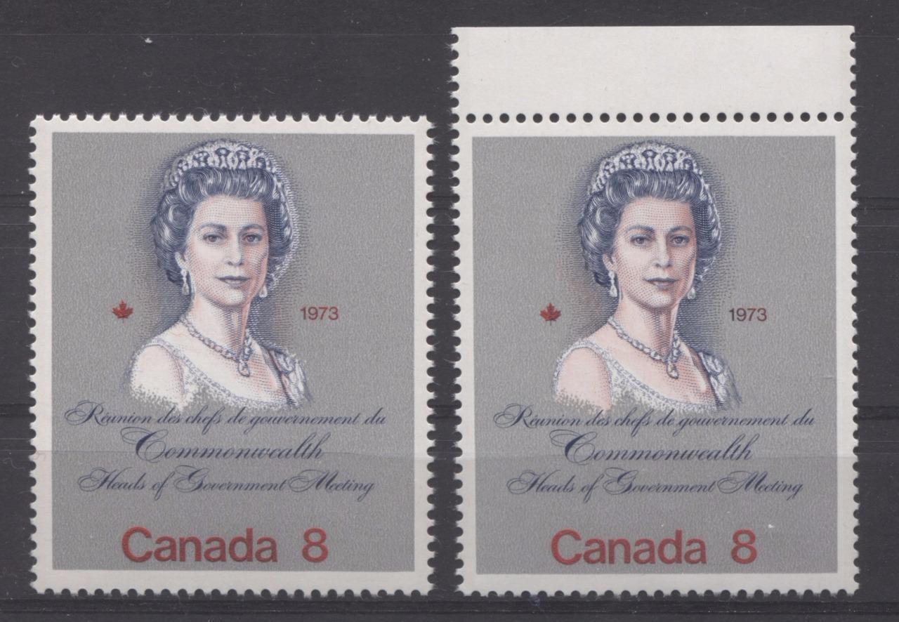Canada #620 (SG#759) 8c Multicoloured Queen Elizabeth II 1973 Royal Visit Issue Two Different DF Papers VF-75 NH Brixton Chrome 