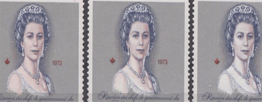 Canada #620i (SG#759a) 8c Multicoloured Queen Elizabeth II 1973 Royal Visit Issue Scarce "Hibrite" Paper Light Pink Face VF-75 NH Brixton Chrome 