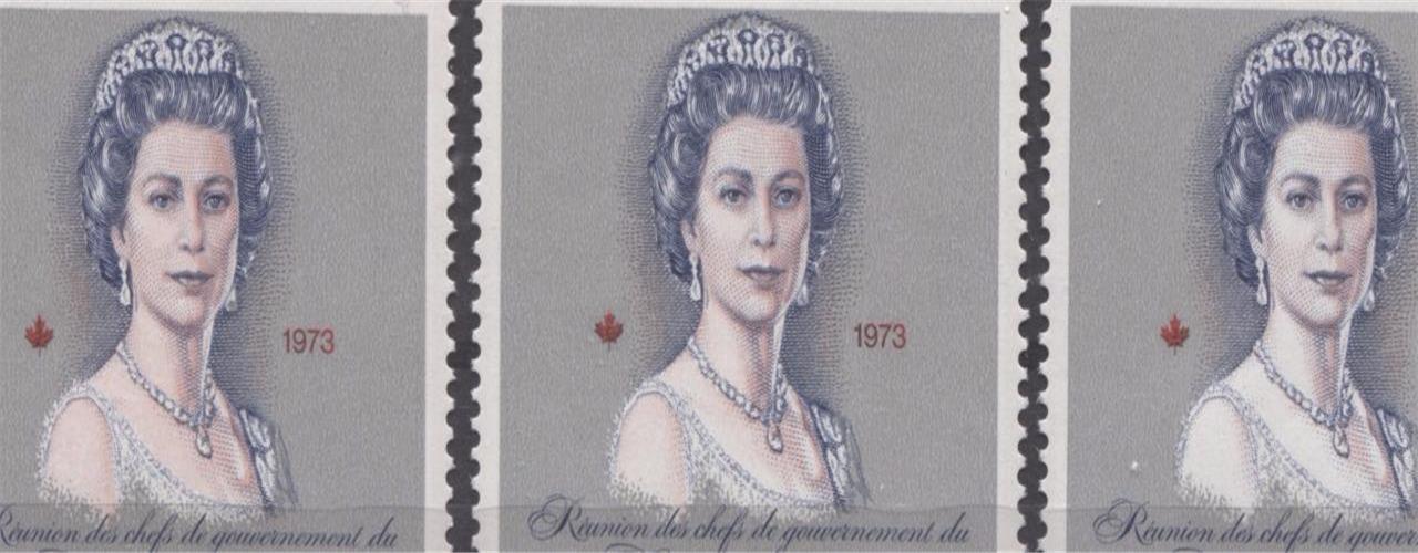 Canada #620i (SG#759a) 8c Multicoloured Queen Elizabeth II 1973 Royal Visit Issue Scarce "Hibrite" Paper Type 1 LL Block VF-75 NH Brixton Chrome 