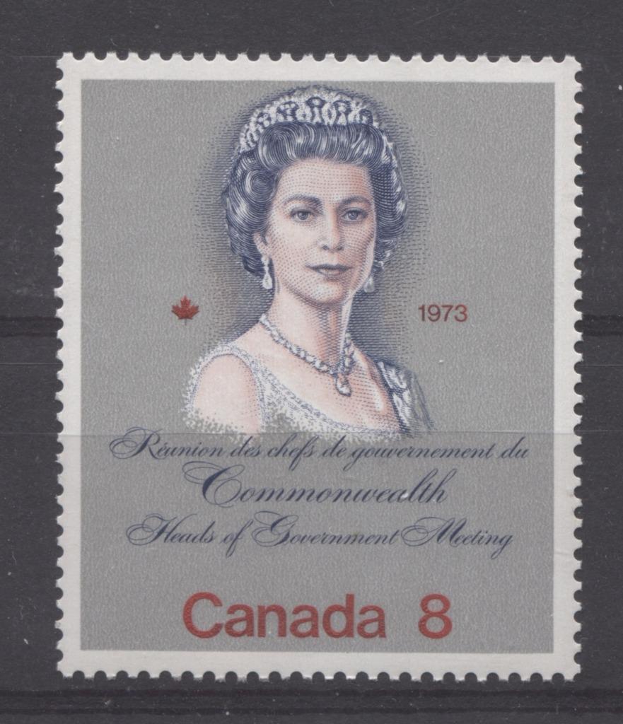 Canada #620i (SG#759a) 8c Multicoloured Queen Elizabeth II 1973 Royal Visit Issue Scarce "Hibrite" Paper Type 1 VF-84 NH Brixton Chrome 