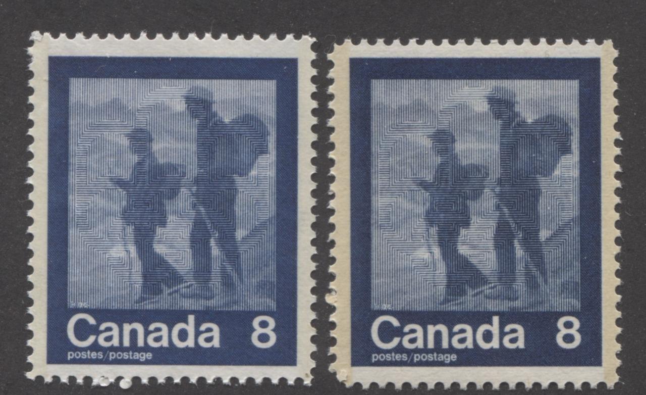 Canada #632 (SG#771) 8c Dark Blue 1974 Summer Sports Issue "hiking" Paper/Tag Types 3 & 5 VF-80 NH Brixton Chrome 