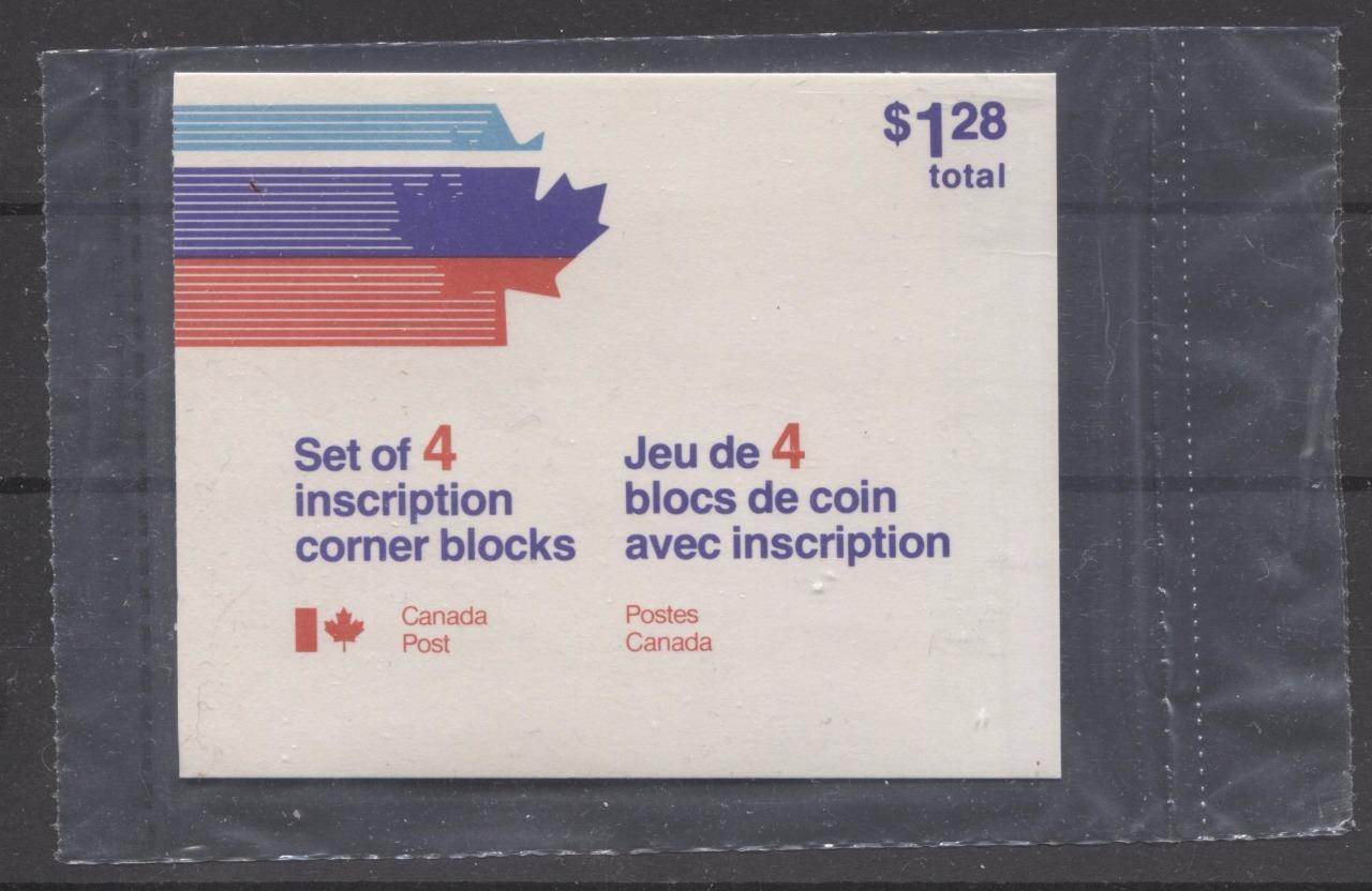 Canada #632a (SG#768a) 1974 Summer Sports Issue Pack of Plate Blocks Paper/Tag Type 1 VF-80 NH Brixton Chrome 