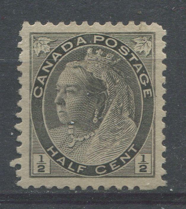 Canada #74i (SG#150) 1/2c Grey 1898-1902 Numeral Issue Horizontal Wove Paper VF-80 Unused Brixton Chrome 