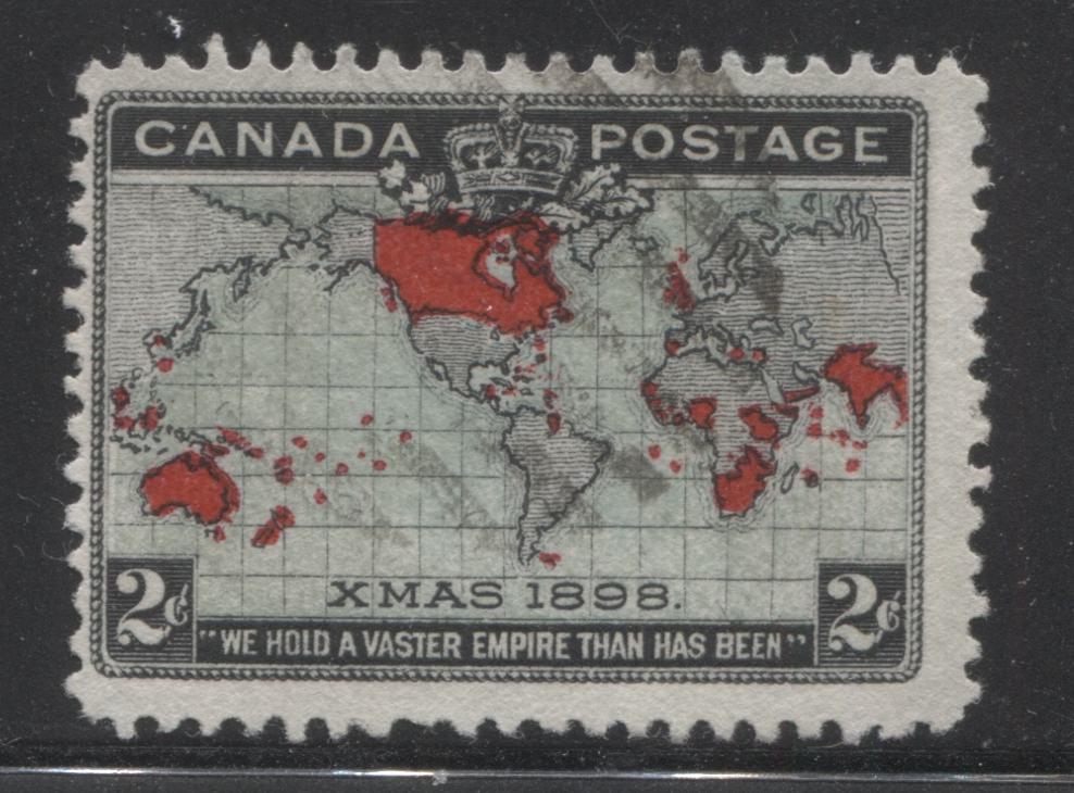 Canada #86 2c Blue, Black and Carmine, Mercator Projection 1898 Imperial Penny Postage Issue Fine Used Example Brixton Chrome 