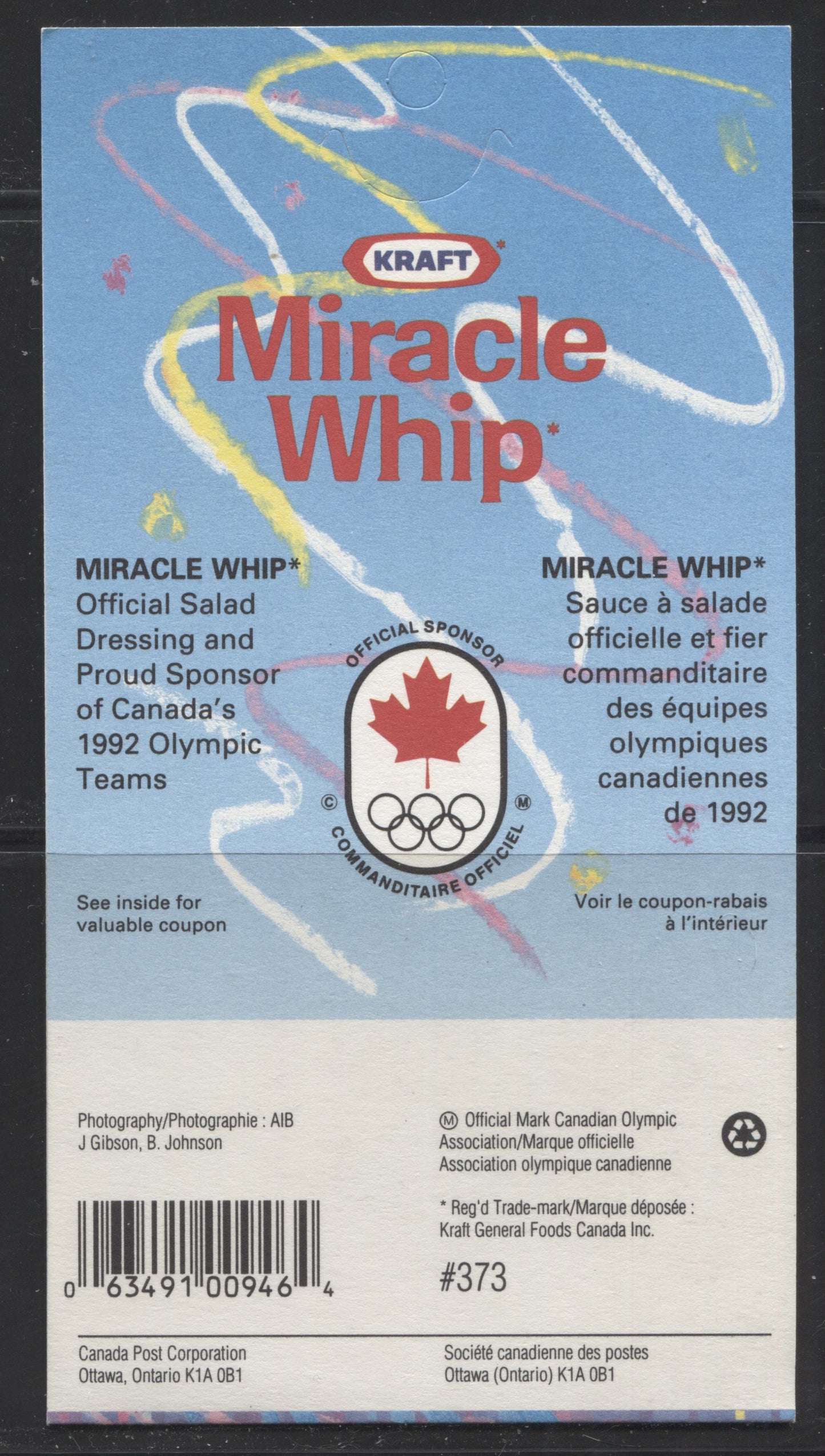 Canada #BK144a-c 1992 Winter Olympics Issue, Complete $4.20 Booklet, Coated Papers Paper, Dead Paper, 4 mm GT-4 Tagging Brixton Chrome 