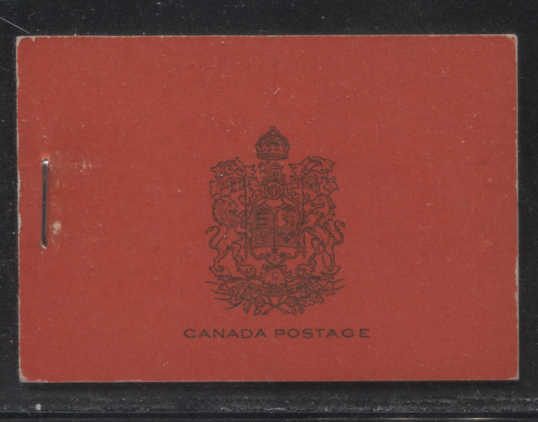 Canada #BK16a 1930-1933 Arch Issue, Complete 25¢ English Booklet, 12 mm Staple, Vertical Wove Paper, Typographed Covers Brixton Chrome 