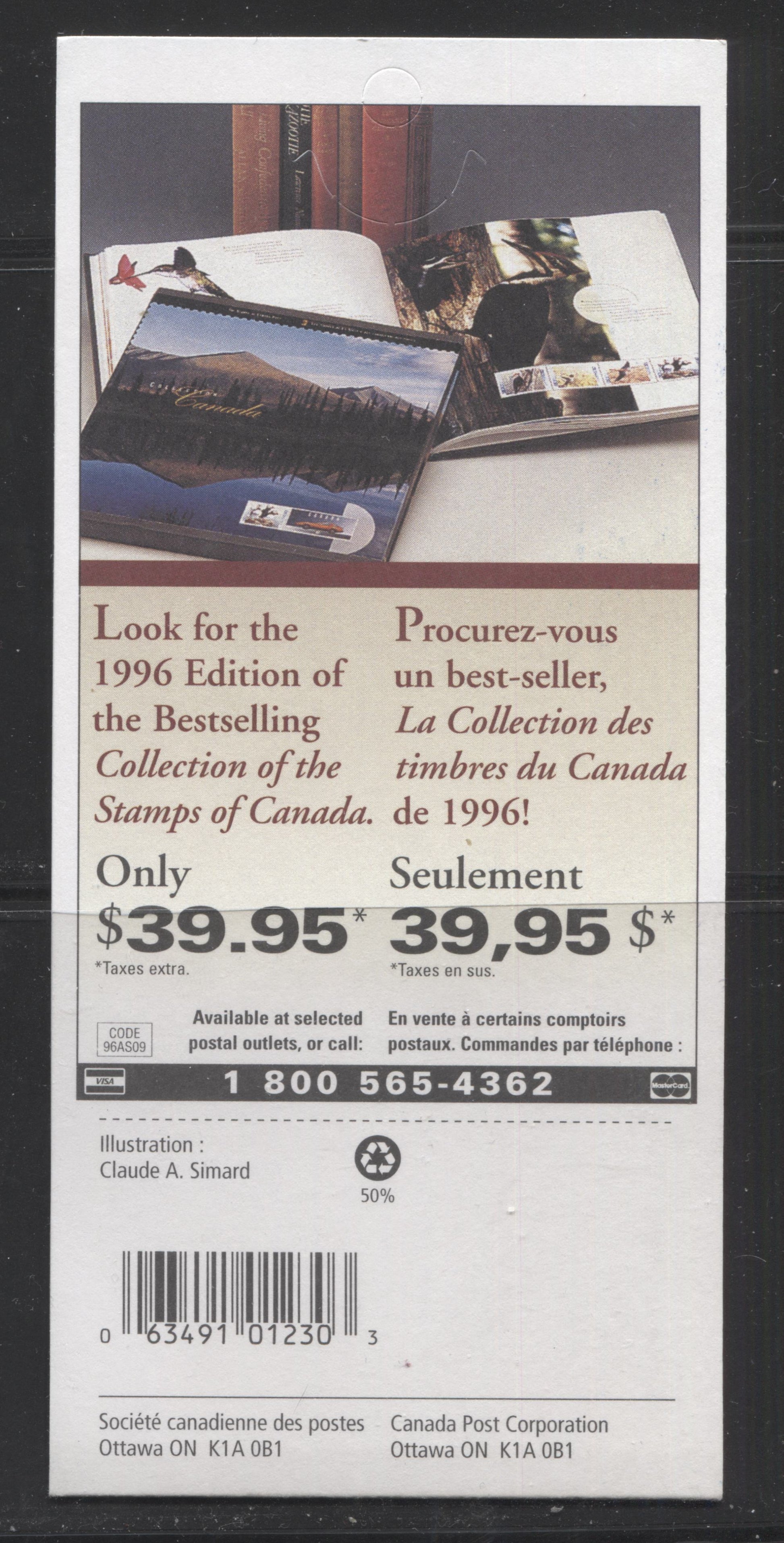 Canada #BK199a-b 1997 Quebec En Fluers 97 Issue, Complete $5.40 Booklet, Peterborough Paper, 4 mm GT-4 Tagging Brixton Chrome 