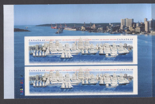 Canada #BK230b (SG#SB243) $4.60 2000 Tall Ships Booklet LF/MF Paper Open Cover VF-84 NH Brixton Chrome 