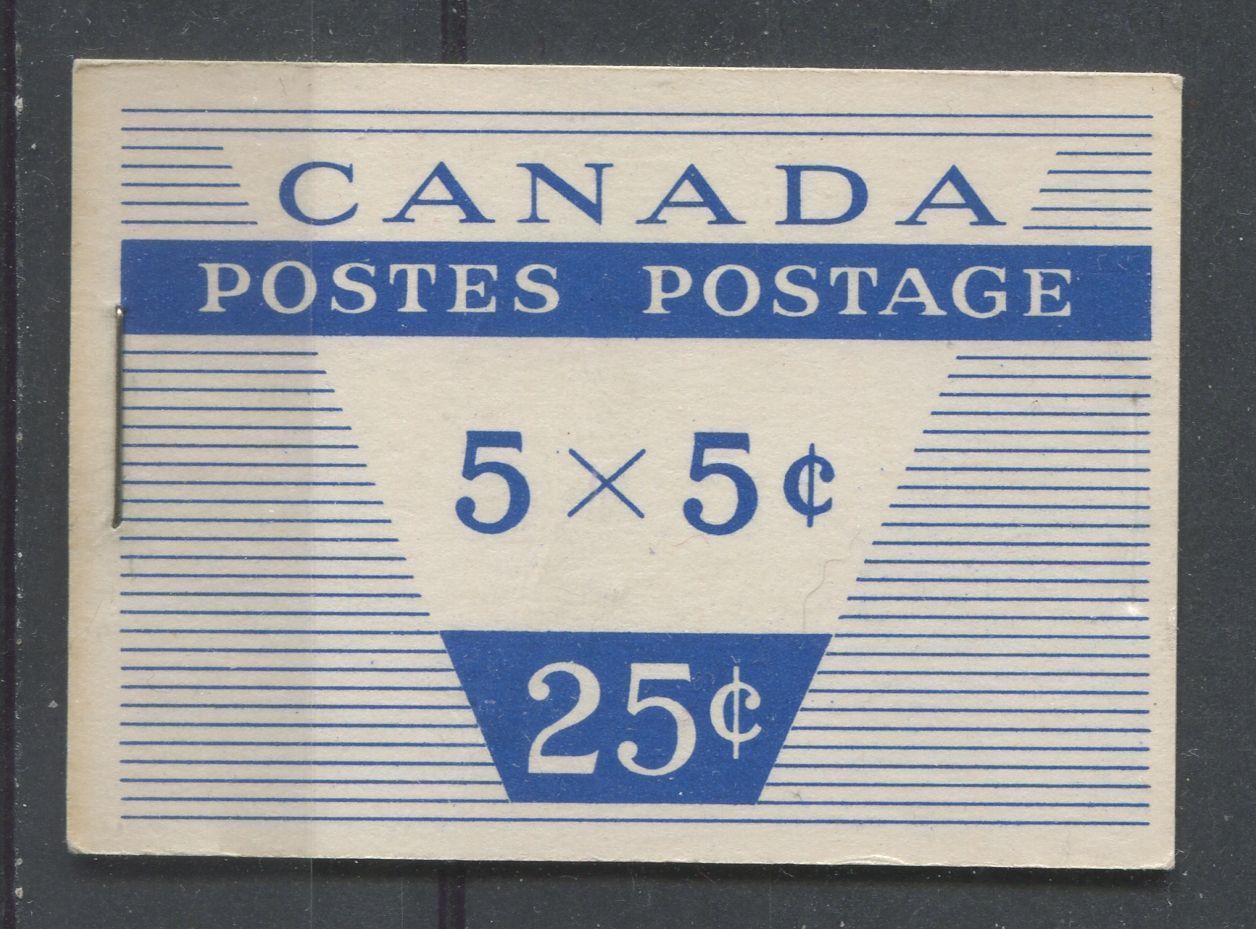 Canada #BK49l (SG#SB#53) Wilding Issue 25c Booklet Containing 5c x 5 Cover Type 2 DF Gr. Cover/DF Gr. Pane VF-80 NH Brixton Chrome 