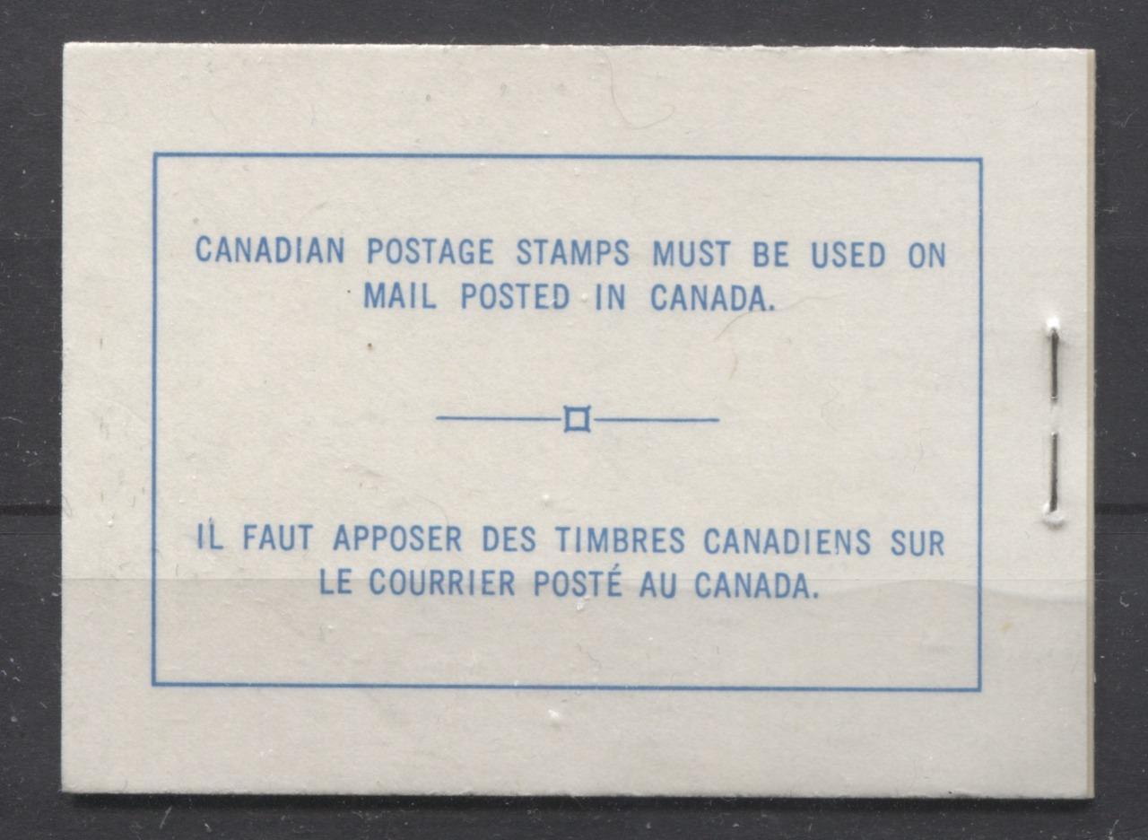 Canada #BK55a (SG#SB60) 25c Centennial Booklet Bright Blue DF/DF-fl Covers LF-fl Pane VF-80 NH Brixton Chrome 