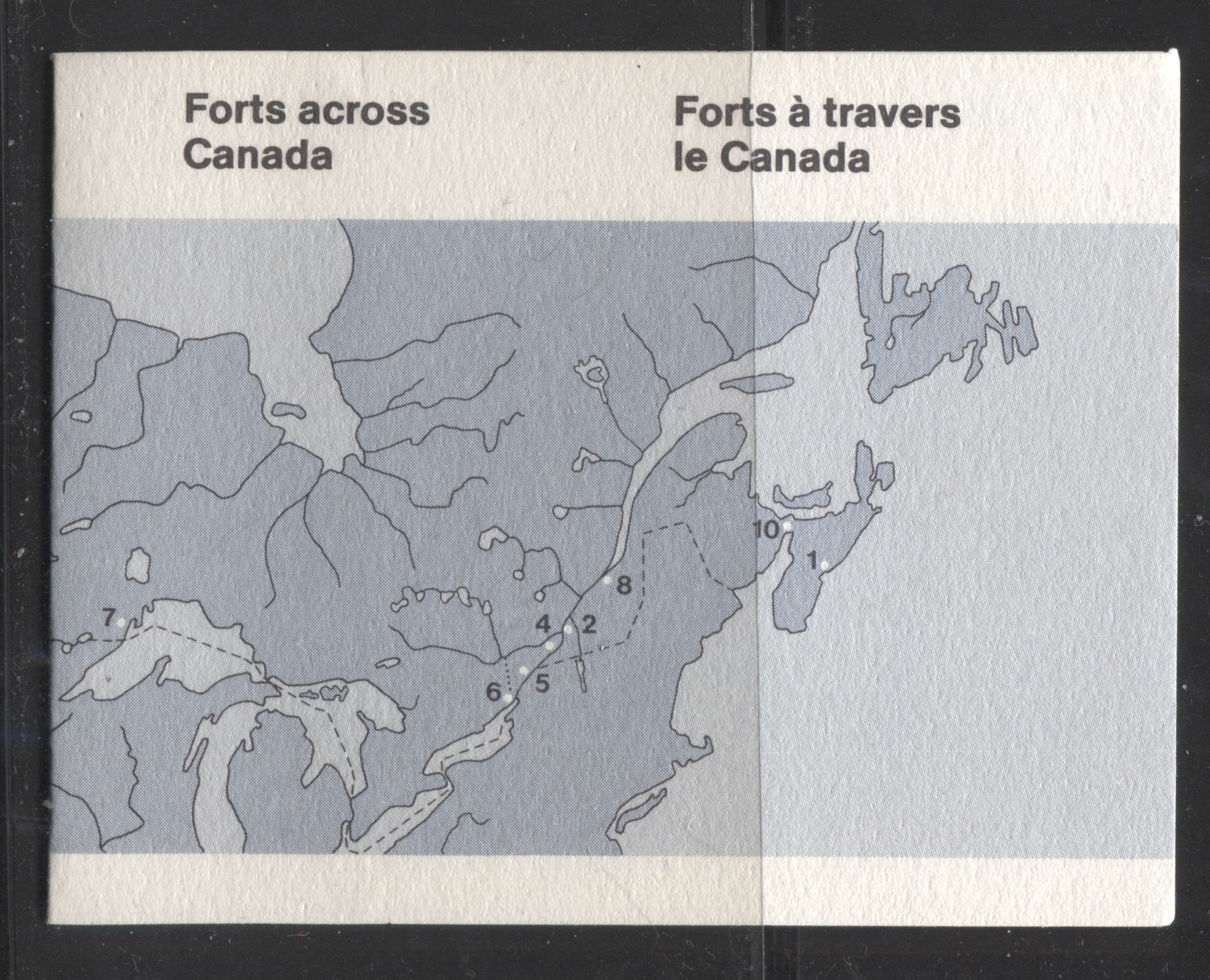 Canada #BK86 1983 Canadian Forts Issue, Complete $3.20 Booklet, Coated Abitibi Paper, Low Fluorescent Paper, 4 mm GT-2 Tagging Brixton Chrome 