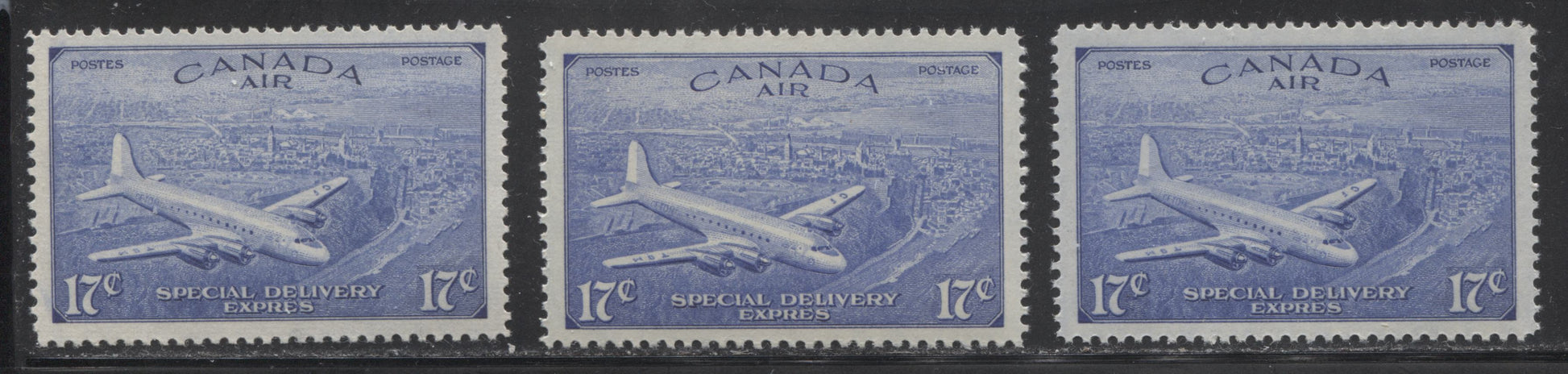 Canada #C9, CE3-4, E11 1946-1950 Peace Issue - Specialized Lot of 15 VF NH Airmail and Special Delivery Stamps Brixton Chrome 