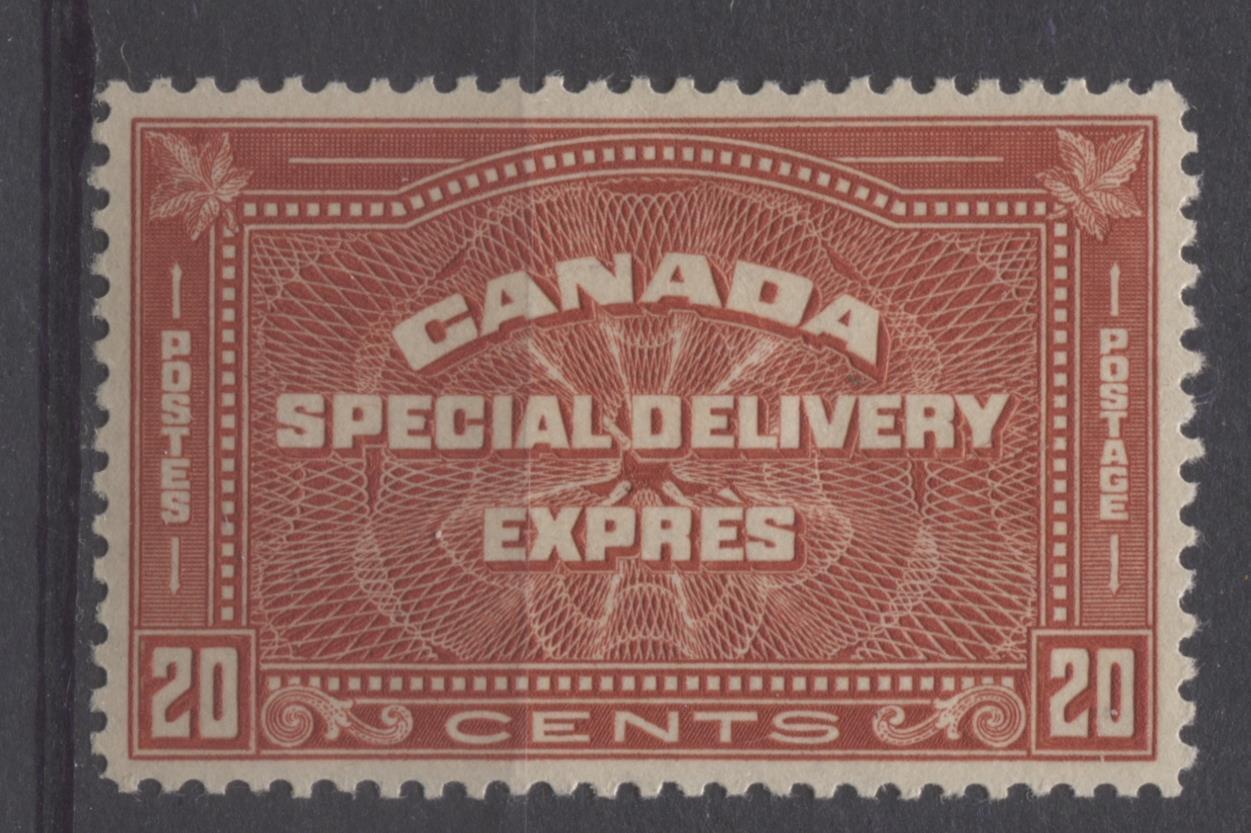 Canada #E5 (SG#S7) 20c Brownish Vermilion 1932-35 Medallion Issue Brown Cream Gum VF-84 OG Brixton Chrome 