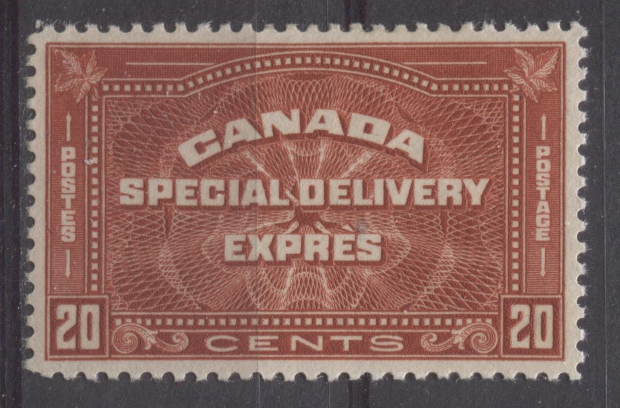 Canada #E5 (SG#S7) 20c Deep Brownish Vermilion 1932-35 Medallion Issue SUP-98 LH Brixton Chrome 