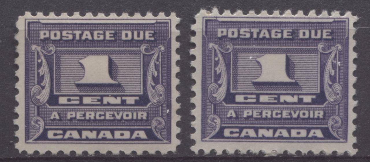 Canada #J11 (SG#D14) 1c Deep Bluish Lilac 1933-34 Third Postage Due 2 Different Gums F-70 OG Brixton Chrome 
