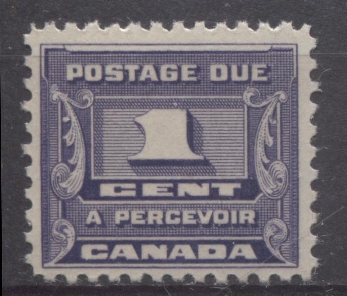 Canada #J11 (SG#D14) 1c Deep Bluish Lilac 1933-34 Third Postage Due Cream Gum F-70 NH Brixton Chrome 
