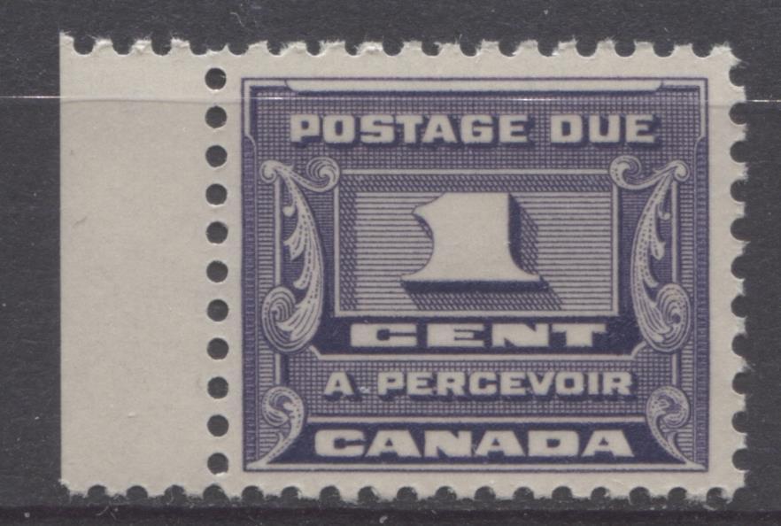 Canada #J11 (SG#D14) 1c Deep Bluish Lilac 1933-34 Third Postage Due Cream Gum VF-80 NH Brixton Chrome 