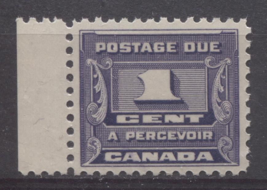 Canada #J11 (SG#D14) 1c Deep Bluish Lilac 1933-34 Third Postage Due Cream Gum VF-82 NH Brixton Chrome 