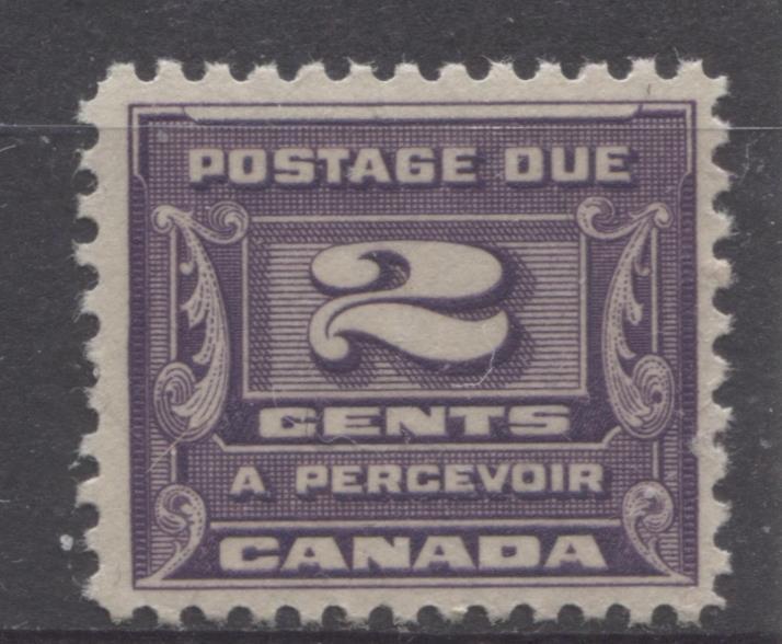 Canada #J12 (SG#D15) 2c Deep Slate Lilac 1933-34 Third Postage Due Deep Cream Gum VF-78 OG Brixton Chrome 