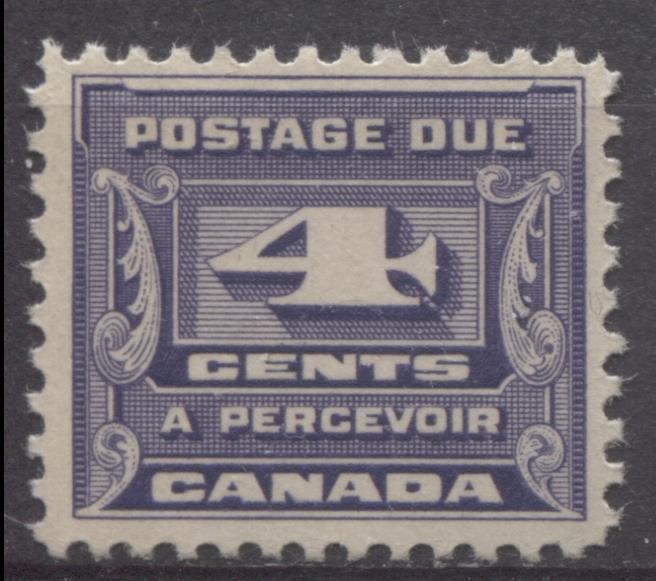 Canada #J13 (SG#D16) 4c Deep Bluish Lilac 1933-34 Third Postage Due Brownish Cream Gum F-70 NH Brixton Chrome 