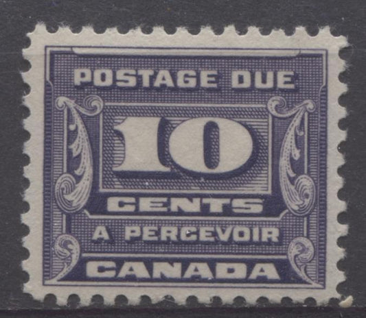Canada #J14 (SG#D17) 10c Deep Bluish Lilac 1933-34 Third Postage Due Cream Gum VF-82 OG Brixton Chrome 