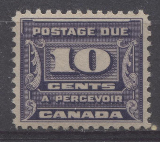 Canada #J14 (SG#D17) 10c Deep Bluish Lilac 1933-34 Third Postage Due Deep Cream Gum SUP-98 OG Brixton Chrome 