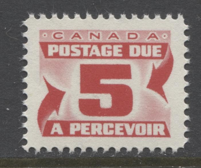 Canada #J32a (SG#D36) 5c Carmine Red 1969 Second Centennial Postage Due DF Paper VF-80 NH Brixton Chrome 