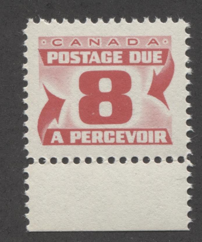 Canada #J34i (SG#D38) 8c Light Carmine Red 1969 Centennial Postage DF Paper VF-80 NH Brixton Chrome 