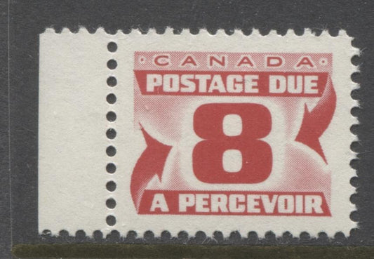 Canada #J34i (SG#D38) 8c Light Carmine Red 1969 Centennial Postage Due DF-fl Paper VF-84 NH Brixton Chrome 