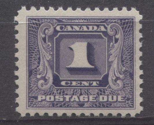 Canada #J6 (SG#D9) 1c Deep Dull Violet 1930-32 Second Issue Cream Gum VF-75 OG Brixton Chrome 