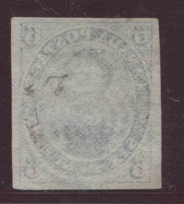 Lot 308 Canada #2 6d Slate Violet Prince Albert, 1851 Pence Issue on Laid Paper