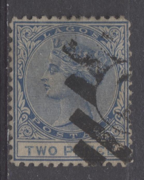 Lagos SG#2 2d Deep Dull Blue & Prussian Blue 4th Printing Crown CC Watermark Perf.12.5 F-65 Used Brixton Chrome 