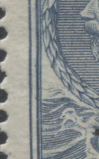 Lot 111 British Levant SG#50 10/- Deep Grey Blue King George V and Britannia, 1922-1932 Overprinted Bradbury Wilkinson Sea Horse High Value Issue, A VFOG Example Showing Unlisted Major Re-Entry