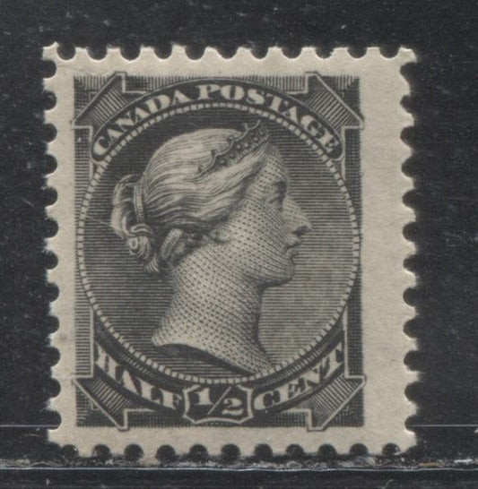 Lot 110 Canada #34 1/2c Black Queen Victoria, 1882-1897 Small Queen Issue, A Fine OG Single On Vertical Wove Paper From The Montreal Printing, Perf 12 x 12.2