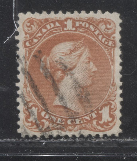 Lot 11 Canada #22ii 1c Venetian Red (Brown Red) Queen Victoria, 1868-1897 Large Queen Issue, A Very Fine Used Single On Duckworth Paper #6 (Bothwell), Perf 12 x 12.1
