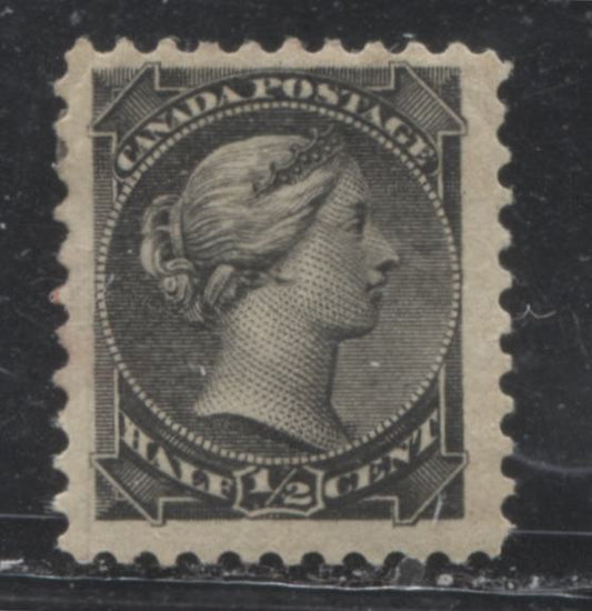 Lot 112 Canada #34 1/2c Black Queen Victoria, 1882-1897 Small Queen Issue, A Fine OG Single On Vertical Wove Paper From The Montreal Printing, Perf 12.1