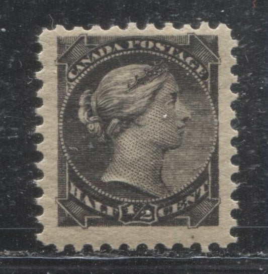 Lot 115 Canada #34 1/2c Intense Black Queen Victoria, 1882-1897 Small Queen Issue, A Fine OG Single On Horizontal Wove Paper From The Second Ottawa Printing, Perf 12 x 12.2