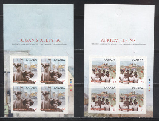 Lot 115 Canada #2702-2713 2014 Black History Month, VFNH Booklet Panes of 4 on LF TRC Paper