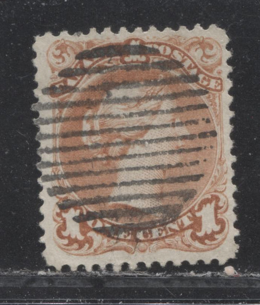 Lot 12 Canada #22ii 1c Pale Venetian Red (Brown Red) Queen Victoria, 1868-1897 Large Queen Issue, A Fine Used Single On Duckworth Paper #6 (Bothwell), Perf 12